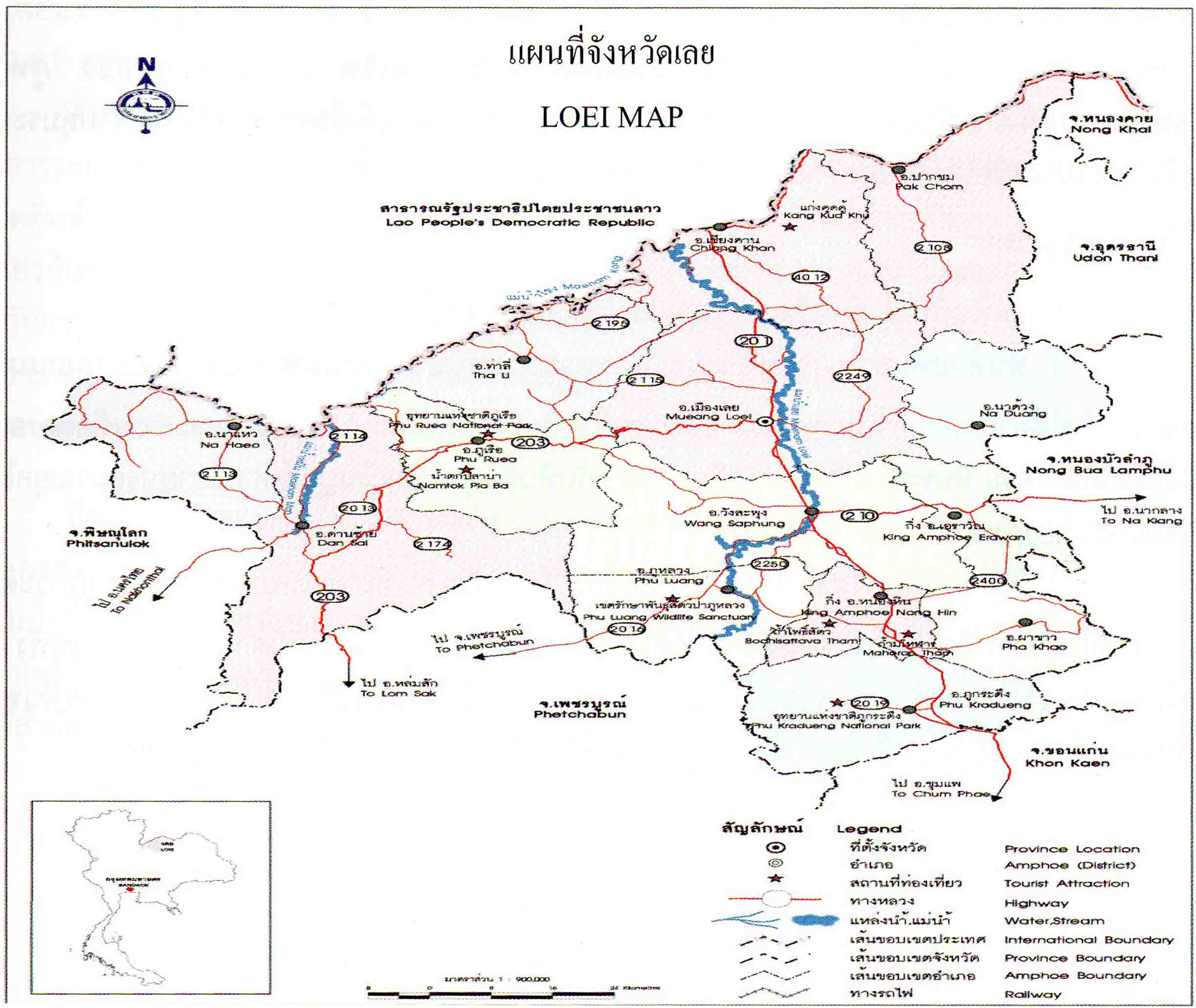 แผนที่จังหวัดเลย